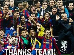«Барселона» - победитель Лиги чемпионов. Кадр: www.fcbarcelona.com