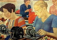 Павел Филонов. Рабочие рекордсмены на фабрике «Красная Заря». 1931