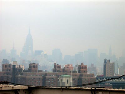 Вид на Манхэттен с Бруклинского моста