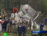 Место катастрофы Ту-134 в Карелии