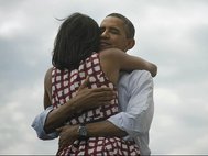 Барак Обама со своей женой Мишель