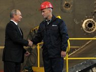 Путин на верфи завода «Севмаш» в Северодвинске