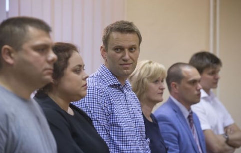 Алексей Навальный в суде по «делу Кировлеса». 