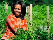 Мишель Обама на огороде