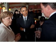 Барак Обама, Ангела Меркель и Дэвид Кемерон. Фото: пресс-служба Белого дома