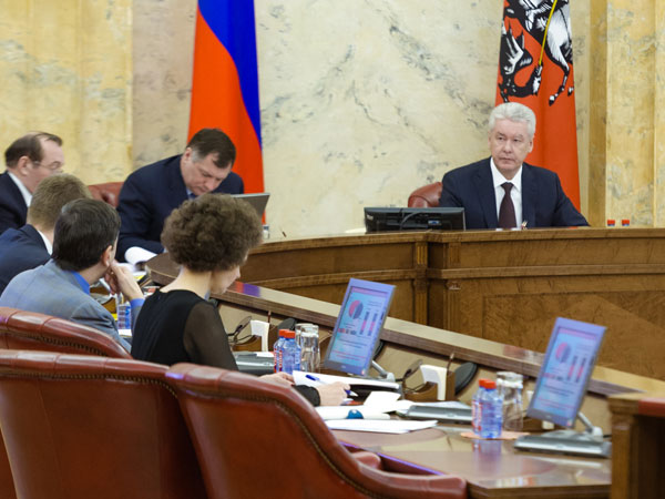 Сергей Собянин на заседании правительства Москвы