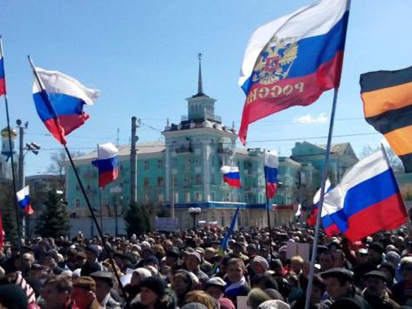 На митинге в Луганске
