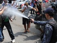 Полиция разгоняет участников акции протеста