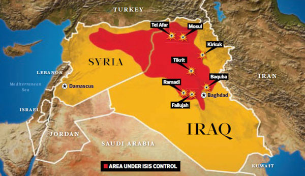 Территории под контролем ИГИЛ