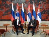 Владимир Путин с президентом Сербии