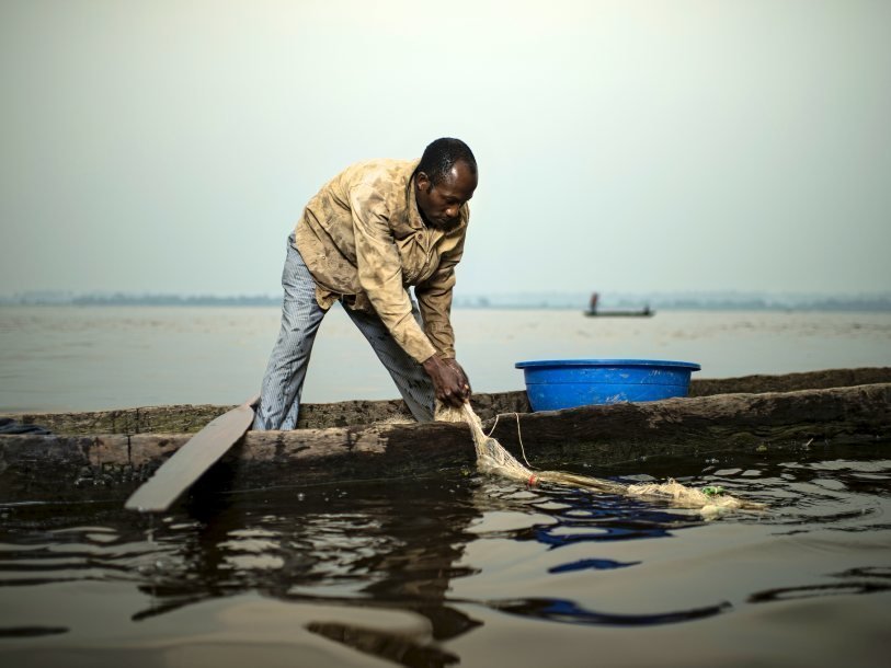 Рыбак в Конго