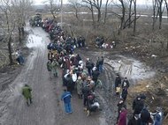 Эвакуация мирных жителей из Углегорска
