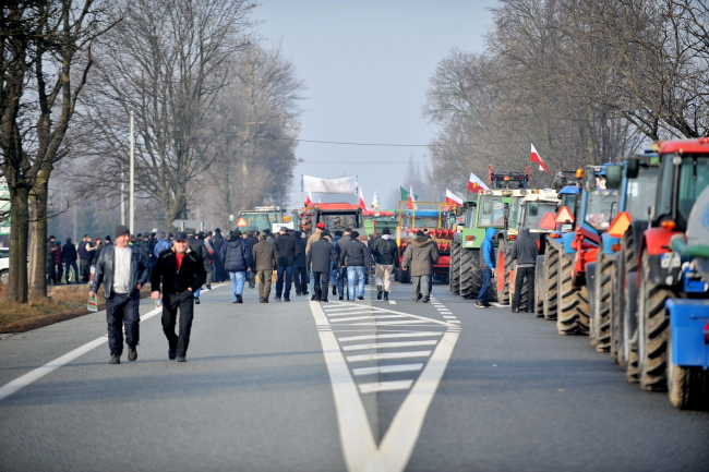 Митинг фермеров в Польше