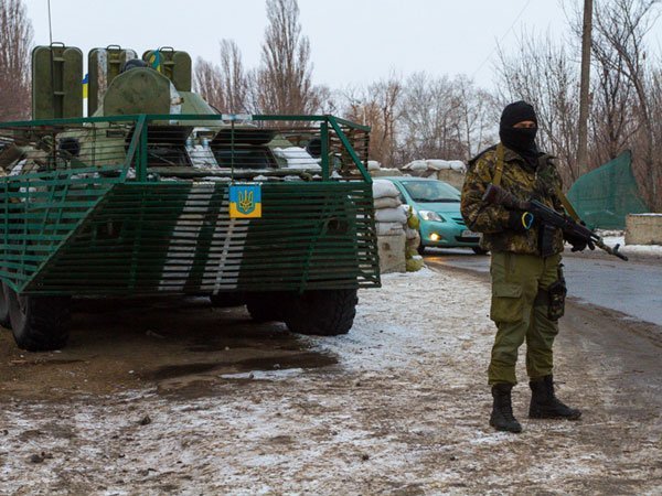 Военнослужащий ВСУ в зоне АТО