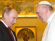 Владимир Путин и папа Франциск
