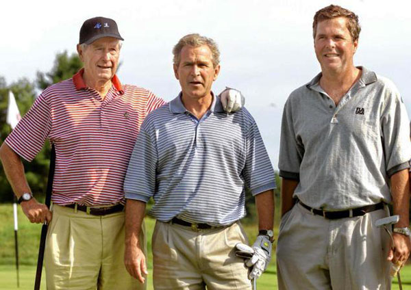 Джордж Буш-старший, Джордж Буш-младший и Джеб Буш