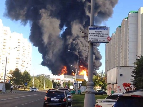 Пожар в Марьино