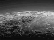 Рельеф Плутона на фотографии, сделанной New Horisons