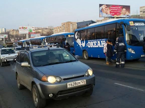 ДТП с автобусами во Владивостоке