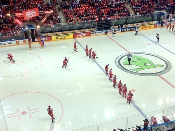 Сборная России по хоккею перед матчем со сборной Германии