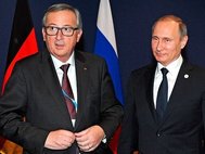 Президент России Владимир Путин и Жан-Клод Юнкер