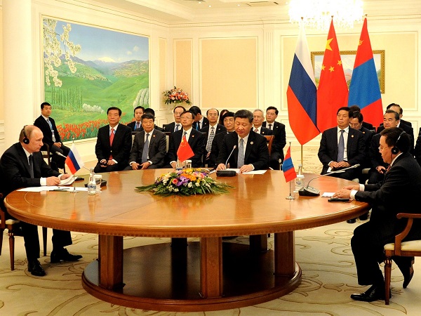 Встреча Владимира Путина с лидерами Китая и Монголии