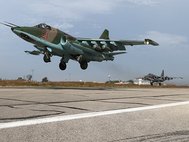 Самолеты российской авиагруппы на базе Хмеймим