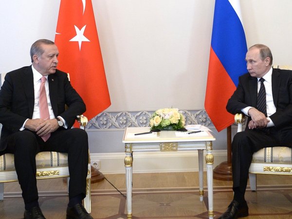 Путин и Эрдоган на переговорах