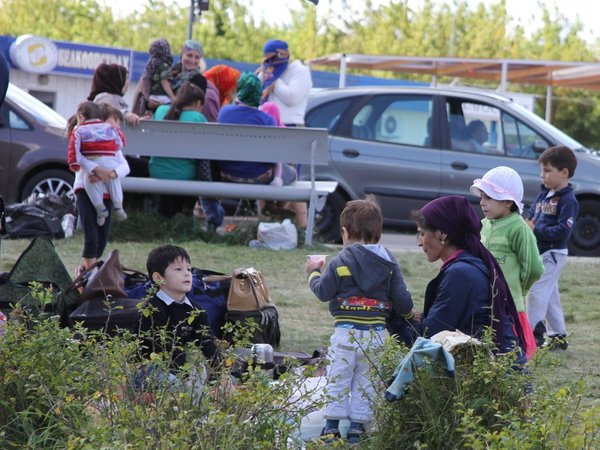 Чеченские "беженцы" на белорусско-польской границе.