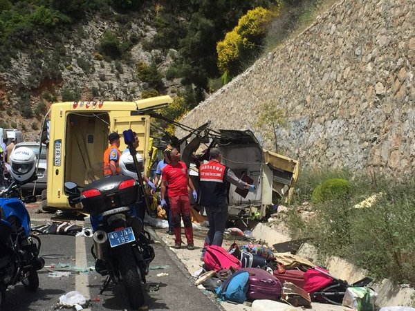Авария автобуса в турецкой провинции Мугла