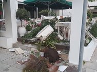 Последствия землетрясения в районе Коса