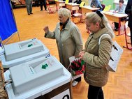 Голосование на избирательном участке
