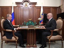 Владимир Путин на встрече с ВРИО губернатора Кемеровской области Сергеем Цивилёвым