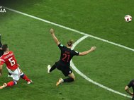 Матч четвертьфинала ЧМ-2018 Россия - Хорватия