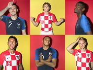 Футболисты сборных Франции и Хорватии