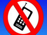Табличка «Использование сотовых телефонов запрещено»