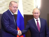 Президенты России Владимир Путин и Турции Реджеп Тайип Эрдоган